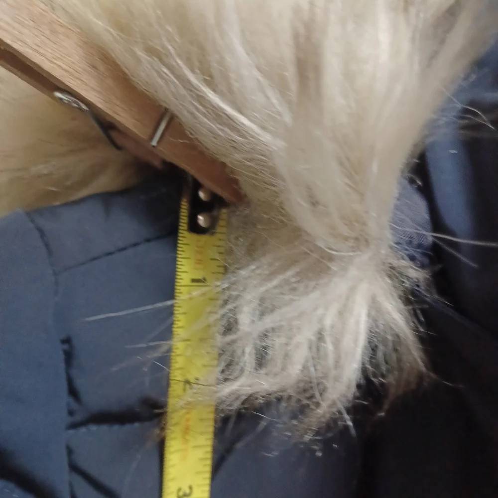 Talbots Dark Blue Puffer Coat with Faux Fur Hood - Picture 7 of 13